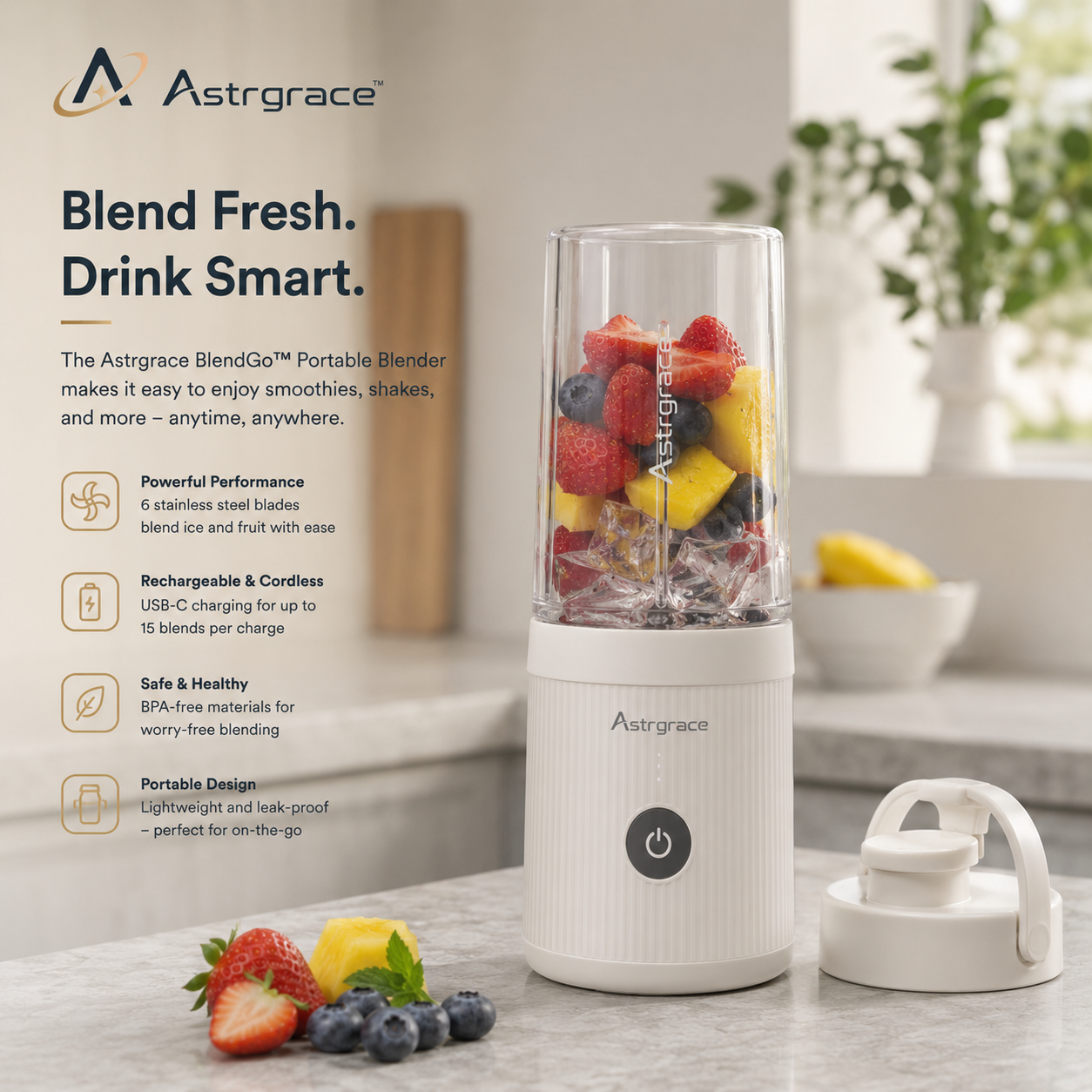 Astrgrace™ NutriGo Pulse Portable Blender