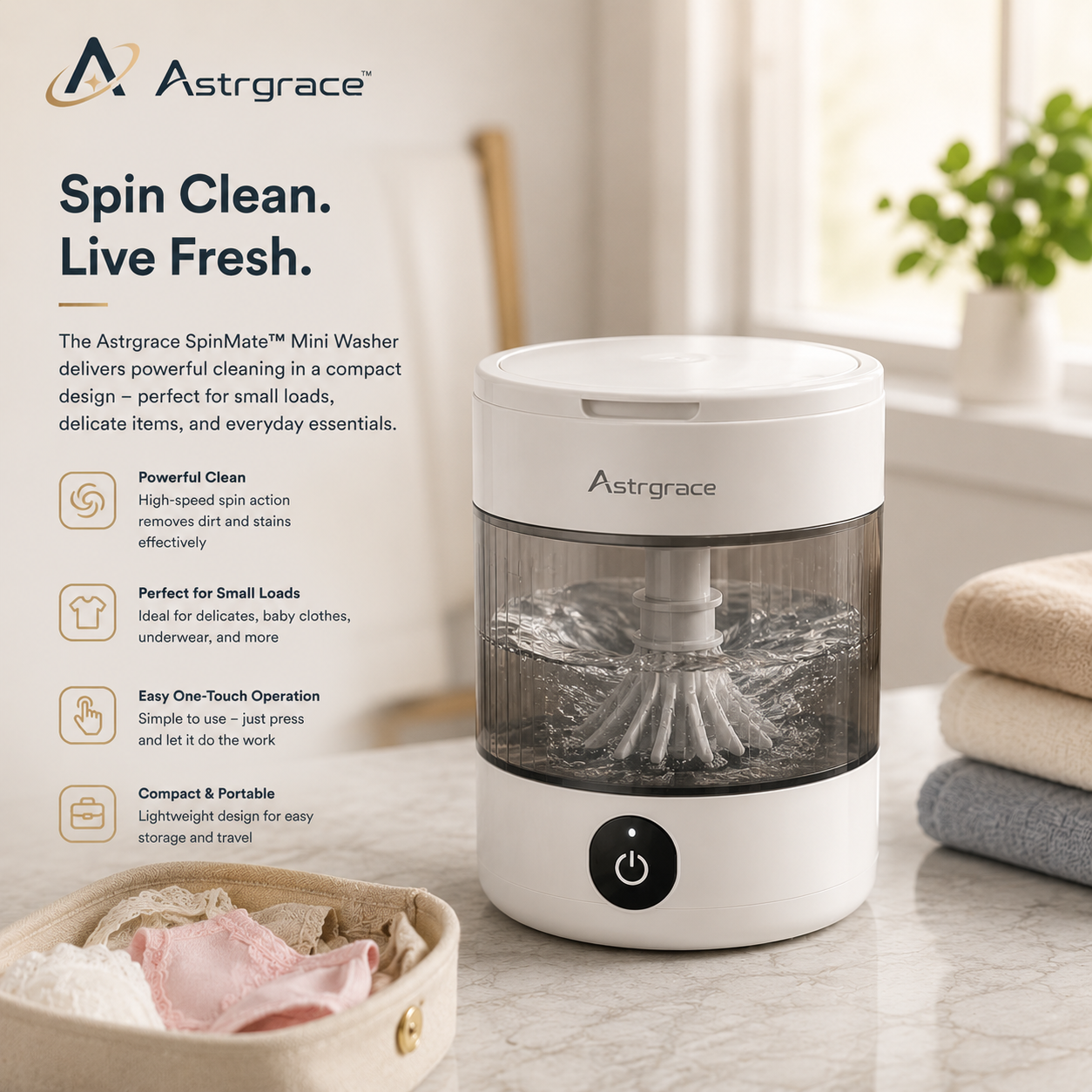 Astrgrace™ WashLite Go Compact Washer